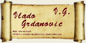 Vlado Grdanović vizit kartica